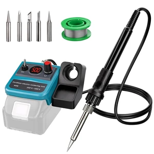 Cordless Soldering Iron Kit for Makita 18v LXT Battery,90W LED Digital Solder Iron Soldering Gun with 5pcs Tips,0.04 Solder Wire for any Hobby Enthusiast (Battery not included) Cordless Soldering Iron Kit for Makita 18v LXT Battery,90W LED Digital Solder Iron Soldering Gun with 5pcs Tips,0.04 Solder Wire for any Hobby Enthusiast (Battery not included)