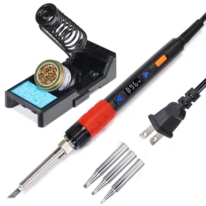 928D-III Soldering Iron,110W High Power, Fully Digital Display °F /°C- Temperature Control Soldering Tool, Accurate 194~896°F, with ON/OFF Switch, Iron Tip, Brass Wool, Automatic Sleep Mode 928D-III Soldering Iron,110W High Power, Fully Digital Display °F /°C- Temperature Control Soldering Tool, Accurate 194~896°F, with ON/OFF Switch, Iron Tip, Brass Wool, Automatic Sleep Mode