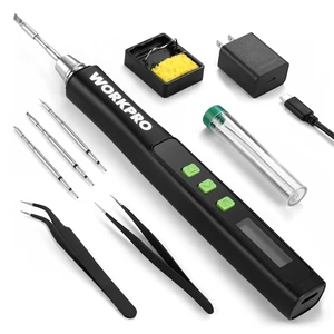 DC Soldering Iron Kit, Fast Heating Soldering Iron Pen with 3 Tips | Portable Lightweight Solder Iron for Electronics, Metal, DIY Projects, Accurate Temp Control, OLED Display, PD/QC Protocols DC Soldering Iron Kit, Fast Heating Soldering Iron Pen with 3 Tips | Portable Lightweight Solder Iron for Electronics, Metal, DIY Projects, Accurate Temp Control, OLED Display, PD/QC Protocols