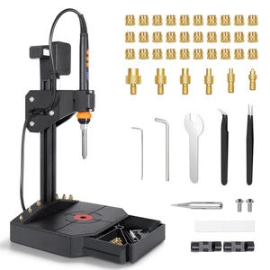 Vertical Heat Set Insert Tool with 90W Soldering Iron for 3D Printed Parts | Vertical Press Design for Precise Insert Installation, Built-In Drawer & Cord Management for a Cleaner Workspace Vertical Heat Set Insert Tool with 90W Soldering Iron for 3D Printed Parts | Vertical Press Design for Precise Insert Installation, Built-In Drawer & Cord Management for a Cleaner Workspace