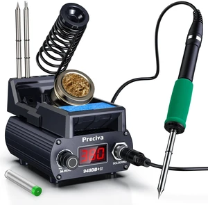 Portable Soldering Station-T12 Solder Iron Tip, 75W Digital Display Soldering Iron Station-Fast Heating (5S), °C/ºF Conversion(392°F to 896°F), Auto Sleep&Calibration Support for Electronics Repair Portable Soldering Station-T12 Solder Iron Tip, 75W Digital Display Soldering Iron Station-Fast Heating (5S), °C/ºF Conversion(392°F to 896°F), Auto Sleep&Calibration Support for Electronics Repair