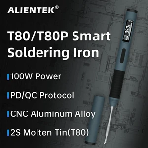 Soldering Iron Kit, 100W Fast Heating T80/T80P Digital Soldering Iron PD/QC,Type-C Portable Digital OLED Screen Display, Auto Sleep (T80+C2C+3 type tips) Soldering Iron Kit, 100W Fast Heating T80/T80P Digital Soldering Iron PD/QC,Type-C Portable Digital OLED Screen Display, Auto Sleep (T80+C2C+3 type tips)