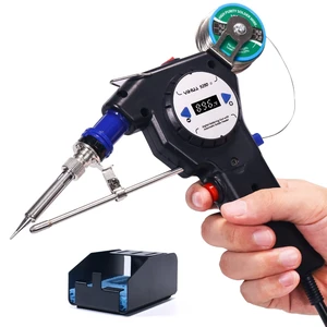 929D-II Soldering Gun Kit Motorized Industrial Automatic Solder Feeding with Digital Display, Temperature Contorl, Stabilization with 80g Solder Wire Soldering Kit 929D-II Soldering Gun Kit Motorized Industrial Automatic Solder Feeding with Digital Display, Temperature Contorl, Stabilization with 80g Solder Wire Soldering Kit