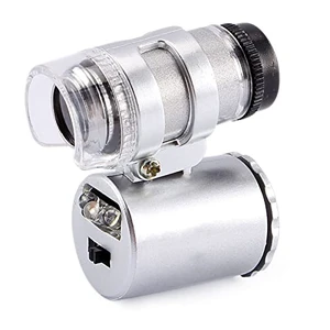 60X Pocket Microscope Portable Mini Microscope Handheld Jewelry Magnifier Loupe Glass LED Light Magnifying Microscope 60X Pocket Microscope Portable Mini Microscope Handheld Jewelry Magnifier Loupe Glass LED Light Magnifying Microscope