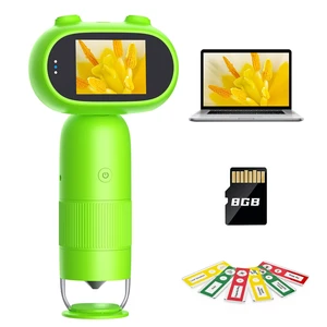 Pocket Microscope for Kids, 2'' IPS 1080P Magnifier with Light | 16MP Mini Digital Microscope 1000X, 8 LEDs, Compatible with PC, Includes 8GB card Pocket Microscope for Kids, 2'' IPS 1080P Magnifier with Light | 16MP Mini Digital Microscope 1000X, 8 LEDs, Compatible with PC, Includes 8GB card