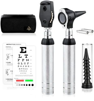 Otoscope Oph Multi-Function Set - Otoscope/Opthalmoscope for Ear & Eye Examination - with Portable Carry Case, Sight Chart, Replacement Tips (Black) Otoscope Oph Multi-Function Set - Otoscope/Opthalmoscope for Ear & Eye Examination - with Portable Carry Case, Sight Chart, Replacement Tips (Black)