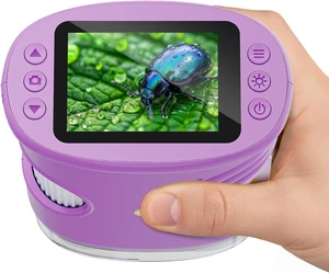Kids Microscope 2.0" Screen 1000X Digital Microscope for Kids, Mini Pocket Handheld Microscopes for Children Birthday Festival Gift, Science Education Fun Toys for Boys Girls Ages 4-12 (Purple) Kids Microscope 2.0" Screen 1000X Digital Microscope for Kids, Mini Pocket Handheld Microscopes for Children Birthday Festival Gift, Science Education Fun Toys for Boys Girls Ages 4-12 (Purple)