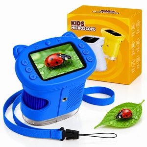 Kids Microscope, 4K 1000X Zoom, 2.4" Screen, STEM Toy for 4-8, Blue | Digital Microscope with Photo & Video Recording, 8 LED, USB Rechargeable, No Slides Needed, Birthday Gift for Boys Girls 4-12 Kids Microscope, 4K 1000X Zoom, 2.4" Screen, STEM Toy for 4-8, Blue | Digital Microscope with Photo & Video Recording, 8 LED, USB Rechargeable, No Slides Needed, Birthday Gift for Boys Girls 4-12
