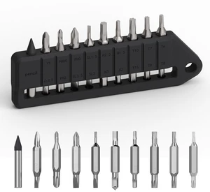 MBS1 4mm Hex Bit Screwdriver Set, for Opry, D1, U1 Pro Series | 9 PCS Durable S2 Tool Steel Double-Ended Bit Set with Eternal Pencil, T/PH/SL/H sizes, Compatible with 4mm hex drivers MBS1 4mm Hex Bit Screwdriver Set, for Opry, D1, U1 Pro Series | 9 PCS Durable S2 Tool Steel Double-Ended Bit Set with Eternal Pencil, T/PH/SL/H sizes, Compatible with 4mm hex drivers