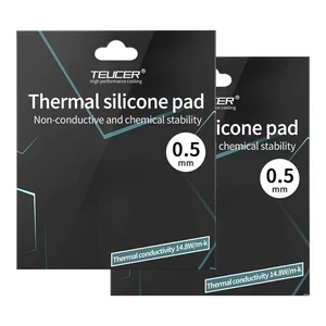 2 Pack Thermal Pad 14.8 W/mK, 120x120x0.5mm, Non Conductive Heat Resistance High Temperature Resistance, Silicone Thermal Pads for Laptop Heatsink GPU CPU LED Cooler (0.5mm) 2 Pack Thermal Pad 14.8 W/mK, 120x120x0.5mm, Non Conductive Heat Resistance High Temperature Resistance, Silicone Thermal Pads for Laptop Heatsink GPU CPU LED Cooler (0.5mm)