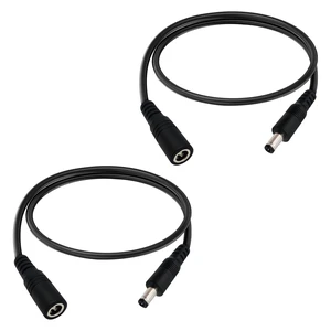 1.6FT DC Power Extension Cable 5.5mmx2.1mm 18AWG Male to Female 2pcs | 12V Extension Cable 5521 DC Connector Suitable for CCTV Surveillance Cameras, Routers, Printers, and LED Light Strips 1.6FT DC Power Extension Cable 5.5mmx2.1mm 18AWG Male to Female 2pcs | 12V Extension Cable 5521 DC Connector Suitable for CCTV Surveillance Cameras, Routers, Printers, and LED Light Strips