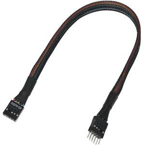 Computer Motherboard Front Audio Extension Cable - Male to Female Connection Sleeve - 9PIN HD Audio - 30cm Chassis Cabling Computer Motherboard Front Audio Extension Cable - Male to Female Connection Sleeve - 9PIN HD Audio - 30cm Chassis Cabling