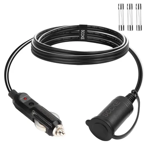14AWG Premium Pure Copper 12V 24V Car Cigarette Lighter Socket Extension Cord, 6ft / 1.8m 14 AWG Cable Wire for Car Inverter Air Pump Electric Cup car Refrigerator etc 14AWG Premium Pure Copper 12V 24V Car Cigarette Lighter Socket Extension Cord, 6ft / 1.8m 14 AWG Cable Wire for Car Inverter Air Pump Electric Cup car Refrigerator etc