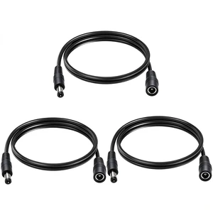 5.5mm x 2.1mm DC Power Extension Cable, 3-Pack, 3.3FT | 12V DC5521 Male to Female Barrel Connector, 18AWG Low Loss Power Cord, For CCTV Security Camera, LED Strip 5.5mm x 2.1mm DC Power Extension Cable, 3-Pack, 3.3FT | 12V DC5521 Male to Female Barrel Connector, 18AWG Low Loss Power Cord, For CCTV Security Camera, LED Strip