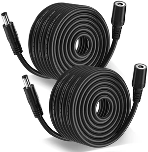 2-Pack 20FT DC Power Extension Cord 5.5mm x 2.1mm,12v DC Power Supply Adapter for CCTV Security IP Camera Surveillance Indoor Dvr Standalone LED Strip,Car,12 Volt Male to Female Plug Cable 2-Pack 20FT DC Power Extension Cord 5.5mm x 2.1mm,12v DC Power Supply Adapter for CCTV Security IP Camera Surveillance Indoor Dvr Standalone LED Strip,Car,12 Volt Male to Female Plug Cable