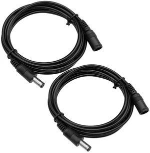 2 Pack 3ft 1M DC Power Extension Cable, Premium Pure Copper DC 12V Power Adapter Extension Cord 5.5mm x 2.1mm for CCTV Security Camera/Router/LED Strip Light/Printer/Monitor and More-Black 2 Pack 3ft 1M DC Power Extension Cable, Premium Pure Copper DC 12V Power Adapter Extension Cord 5.5mm x 2.1mm for CCTV Security Camera/Router/LED Strip Light/Printer/Monitor and More-Black