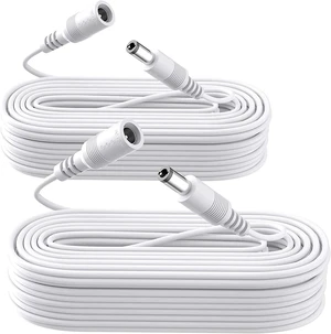 2 Pack 33ft/10M DC Power Extension Cable, Premium Pure Copper DC 12V Power Adapter Extension Cord 5.5mm x 2.1mm for CCTV Security Camera/Router/LED Strip Light/Printer/Monitor and More-White 2 Pack 33ft/10M DC Power Extension Cable, Premium Pure Copper DC 12V Power Adapter Extension Cord 5.5mm x 2.1mm for CCTV Security Camera/Router/LED Strip Light/Printer/Monitor and More-White