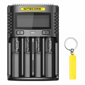 UMS4 Intelligent QC 4-Slot Quick Battery Charger for Li-Ion/IMR/LiFePO4/Ni-MH/Ni-Cd 14500 16340 18350 18650 20700 21700 AA AAA with NITECORE Tag UMS4 Intelligent QC 4-Slot Quick Battery Charger for Li-Ion/IMR/LiFePO4/Ni-MH/Ni-Cd 14500 16340 18350 18650 20700 21700 AA AAA with NITECORE Tag
