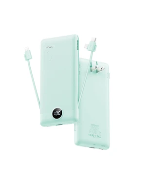 Portable Charger Built-in Cables and AC Wall Plug, USB C Power Bank 10000mAh, Travel Battery Portable Phone Charger Compact Lightweight External Battery Pack for Smart Phones, Tablets etc-Green Portable Charger Built-in Cables and AC Wall Plug, USB C Power Bank 10000mAh, Travel Battery Portable Phone Charger Compact Lightweight External Battery Pack for Smart Phones, Tablets etc-Green