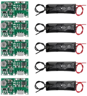 5pcs 18650 Lithium Li-ion Battery Charger Module+ 5pcs 18650 Battery Holder for 18650 Lithium Battery Fast Charging Boost Mobile Power Protection PCB Board 5pcs 18650 Lithium Li-ion Battery Charger Module+ 5pcs 18650 Battery Holder for 18650 Lithium Battery Fast Charging Boost Mobile Power Protection PCB Board