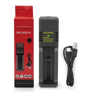 18650 Battery Charger Type-C, 1-Bay 3.7V Li-ion Battery Charger for 18650 21700 20700 18500 18350 16340 14500 26650 CR123A, 1A Smart Charging with Overcharge & Reverse Polarity Protection 18650 Battery Charger Type-C, 1-Bay 3.7V Li-ion Battery Charger for 18650 21700 20700 18500 18350 16340 14500 26650 CR123A, 1A Smart Charging with Overcharge & Reverse Polarity Protection