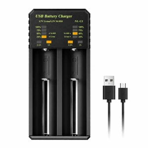 18650 Battery Charger, Fast Charging Universal Rechargeable Batteries Charger for 3.7V Li-ion IMR INR ICR 21750 21700 10340 17335 17670 18500 18700 20700 26650,1.2V Ni-MH/CD AAA/AA,C,SC (2 Bay) 18650 Battery Charger, Fast Charging Universal Rechargeable Batteries Charger for 3.7V Li-ion IMR INR ICR 21750 21700 10340 17335 17670 18500 18700 20700 26650,1.2V Ni-MH/CD AAA/AA,C,SC (2 Bay)
