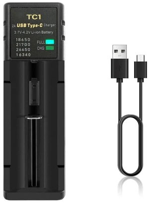 18650 Battery Charger, Single-Slot Universal 3.7V Battery Charger for 18650 21700 26650 14500 16340 Li-ion Rechargeable Batteries 18650 Battery Charger, Single-Slot Universal 3.7V Battery Charger for 18650 21700 26650 14500 16340 Li-ion Rechargeable Batteries