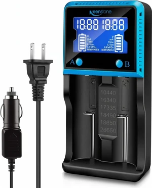 18650 Battery Charger, Smart Universal Charger LCD Display for Rechargeable Batteries Ni-MH Ni-Cd AA AAA Li-ion LiFePO4 IMR 10440 14500 16340 RCR123A 26650 18650 Battery Charger, Smart Universal Charger LCD Display for Rechargeable Batteries Ni-MH Ni-Cd AA AAA Li-ion LiFePO4 IMR 10440 14500 16340 RCR123A 26650