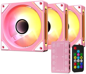 Pink LF120 3-Pack Infinite Mirror PC Fan 120 mm ARGB Case Fan | ARGB & PWM Smart Control, FDB Bearing, Controller Included, Nine Blades Design & 8 Rubber Pads for Low-Noise Operation Pink LF120 3-Pack Infinite Mirror PC Fan 120 mm ARGB Case Fan | ARGB & PWM Smart Control, FDB Bearing, Controller Included, Nine Blades Design & 8 Rubber Pads for Low-Noise Operation