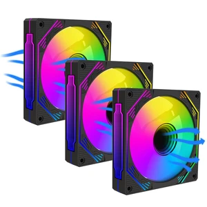 120mm ARGB PWM Reverse Airflow PC CPU Case Cooling Fans 600-1800RPM 3-Pack | Reverse-Airflow 5V 3Pin Addressable RGB PWM Fans with 4-Pin Motherboard Sync for PC Computer Water-Cooling & CPU Cooler 120mm ARGB PWM Reverse Airflow PC CPU Case Cooling Fans 600-1800RPM 3-Pack | Reverse-Airflow 5V 3Pin Addressable RGB PWM Fans with 4-Pin Motherboard Sync for PC Computer Water-Cooling & CPU Cooler