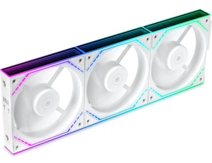 TL-M12QRW X3 120mm Reverse Blade ARGB Case Fans, 1500RPM 47.6CFM, White | Reverse Airflow, Daisy-Chain PWM/ARGB Wiring, Infinity Mirror Lighting TL-M12QRW X3 120mm Reverse Blade ARGB Case Fans, 1500RPM 47.6CFM, White | Reverse Airflow, Daisy-Chain PWM/ARGB Wiring, Infinity Mirror Lighting