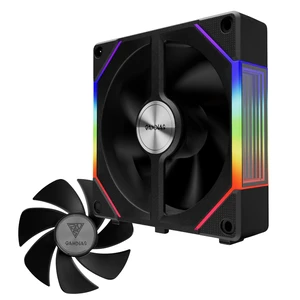 ARGB Case Fan 120mm x1 & Reverse Blade x1, ARGB Motherboards Sync, Hassle-Free Cable Management with Cabless Daisy Chain Design, Quiet & 75CFM Airflow with 2400 RPM PWM RGB PC Fan, Aeolus P2 ARGB Case Fan 120mm x1 & Reverse Blade x1, ARGB Motherboards Sync, Hassle-Free Cable Management with Cabless Daisy Chain Design, Quiet & 75CFM Airflow with 2400 RPM PWM RGB PC Fan, Aeolus P2