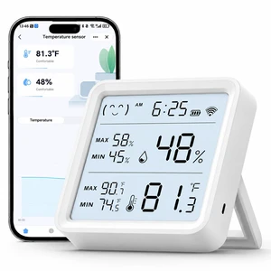 WiFi Thermometer Hygrometer with App Alerts, 3.5 Backlit Display | Smart Digital Temperature Humidity Remote Monitor, Data Storage Export, Indoor Thermometer for Home Greenhouse Baby Room WiFi Thermometer Hygrometer with App Alerts, 3.5 Backlit Display | Smart Digital Temperature Humidity Remote Monitor, Data Storage Export, Indoor Thermometer for Home Greenhouse Baby Room