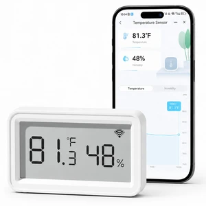 WiFi Thermometer Hygrometer, Smart Indoor Temperature Humidity Sensor | Digital Remote Monitor Temp/Humidity with LCD Display, App Alert, Data Export & Calibration for Home, Bedroom, Greenhouse WiFi Thermometer Hygrometer, Smart Indoor Temperature Humidity Sensor | Digital Remote Monitor Temp/Humidity with LCD Display, App Alert, Data Export & Calibration for Home, Bedroom, Greenhouse