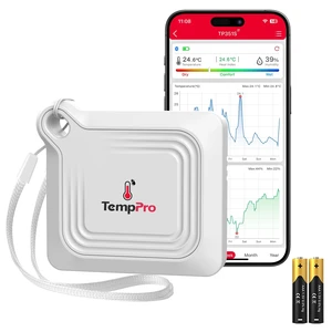 TempAir Bluetooth Thermometer Hygrometer, 260 ft Temperature Sensor | Greenhouse Thermometer with Remote App Control, Temperature and Humidity Monitor with 2-Year Data Logging Export TempAir Bluetooth Thermometer Hygrometer, 260 ft Temperature Sensor | Greenhouse Thermometer with Remote App Control, Temperature and Humidity Monitor with 2-Year Data Logging Export