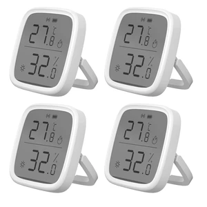Zigbee Indoor Temperature Humidity Sensor, SNZB-02D LCD Zigbee Thermometer Hygrometer, Works with Alexa, Google Home for Remote Monitoring and Home Automation, ZigBee 3.0 Hub Required, 4-Pack Zigbee Indoor Temperature Humidity Sensor, SNZB-02D LCD Zigbee Thermometer Hygrometer, Works with Alexa, Google Home for Remote Monitoring and Home Automation, ZigBee 3.0 Hub Required, 4-Pack
