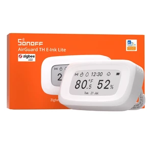 Zigbee Thermometer Hygrometer SNZB-02UL with 2.9" E-Ink Display | Indoor Temperature Humidity Sensor with App Alerts, Remote Monitoring for Bedroom, Wine Cellar, Greenhouse Zigbee Thermometer Hygrometer SNZB-02UL with 2.9" E-Ink Display | Indoor Temperature Humidity Sensor with App Alerts, Remote Monitoring for Bedroom, Wine Cellar, Greenhouse