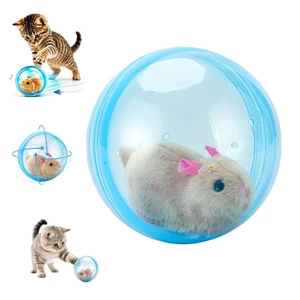 Self-Rolling Interactive Cat Ball, Realistic Animal Automatic Rolling Cat Ball 360° Spin Moving, Hamsters Running Exercise Balls, Fun Indoor Interactive Pet Balls for Cats Dogs Chasing Self-Rolling Interactive Cat Ball, Realistic Animal Automatic Rolling Cat Ball 360° Spin Moving, Hamsters Running Exercise Balls, Fun Indoor Interactive Pet Balls for Cats Dogs Chasing