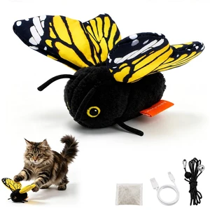 Smart Sensing Flapping Butterfly Toy Interactive Cat, Interactive Butterfly Cat Toy, Rechargeable Touch Activated Kitten Toy, Durable Plush Build for Bored Indoor Cats (Gold) Smart Sensing Flapping Butterfly Toy Interactive Cat, Interactive Butterfly Cat Toy, Rechargeable Touch Activated Kitten Toy, Durable Plush Build for Bored Indoor Cats (Gold)