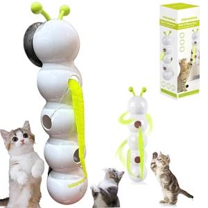 Caterpillar Cat Toy, Interactive with Worm Design, Automatic Cat Toy with Motion Sensor, Replaceable Tails Bite Resistant USB Rechargeable Teaser with Suction Cup,Indoor Cats for Daily Play Caterpillar Cat Toy, Interactive with Worm Design, Automatic Cat Toy with Motion Sensor, Replaceable Tails Bite Resistant USB Rechargeable Teaser with Suction Cup,Indoor Cats for Daily Play