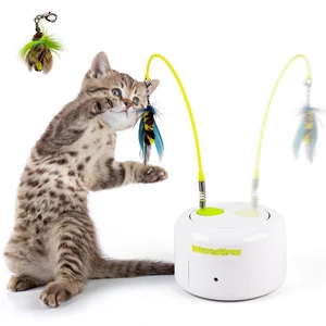 Interactive Cat Toy, Automatic Cat Toys with Flying Bug for Indoor Bored Cats, Cat Motion Activated Toys, Electric Cat Teaser Flying Feather Wand Interactive Cat Toy, Automatic Cat Toys with Flying Bug for Indoor Bored Cats, Cat Motion Activated Toys, Electric Cat Teaser Flying Feather Wand