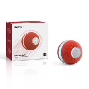 Interactive Cat Ball Toy, Automatic Moving Ball Toy for Indoor Cat Kitten, Electric Pet Toy Fun Gift with Light, High Energy Cat Toys, Red Interactive Cat Ball Toy, Automatic Moving Ball Toy for Indoor Cat Kitten, Electric Pet Toy Fun Gift with Light, High Energy Cat Toys, Red