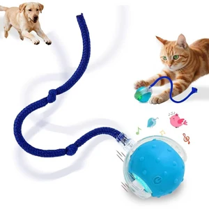 Interactive Cat Toys Smart Ball for Cats & Dogs! Now with 2 Rapid Tails. Features: 360°Auto-Rolling, Motion Activation& Bird Sounds. Perfect for Indoor Pet Exercise & Fun. (Blue) Interactive Cat Toys Smart Ball for Cats & Dogs! Now with 2 Rapid Tails. Features: 360°Auto-Rolling, Motion Activation& Bird Sounds. Perfect for Indoor Pet Exercise & Fun. (Blue)