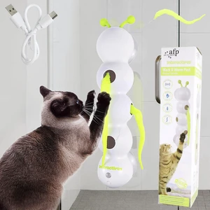 Cat Toys Interactive Feather, Caterpillar Cat Toy Automatic Fluffy Tail Teaser with Motion Sensor, Cat Worm Toy Suction Cup for Stable Play Reduce Boredom, USB Rechargeable, Perfect for Indoor Cats Cat Toys Interactive Feather, Caterpillar Cat Toy Automatic Fluffy Tail Teaser with Motion Sensor, Cat Worm Toy Suction Cup for Stable Play Reduce Boredom, USB Rechargeable, Perfect for Indoor Cats