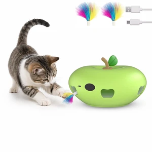 Cat Toys Rechargeable Interactive itten toys , Smart Sensor Automatic Feather Toy with 7 Random Holes, Quiet USB Powered Pop-Up Kitten Toy Simulates Hunting for Indoor Cats, green Cat Toys Rechargeable Interactive itten toys , Smart Sensor Automatic Feather Toy with 7 Random Holes, Quiet USB Powered Pop-Up Kitten Toy Simulates Hunting for Indoor Cats, green