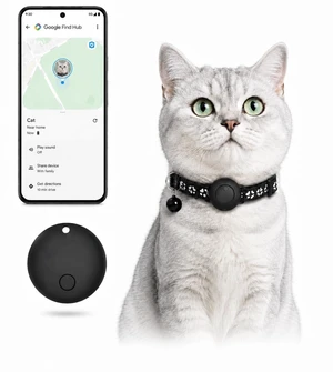 Pet Tracker,GPS Collar for Cats (Android Only) Smart tag,Waterproof Compatible with Google Find My,Advanced Tracking Solution Smart Collar for Pet Safety Ideal Small Large Cats (Black) (Black) Pet Tracker,GPS Collar for Cats (Android Only) Smart tag,Waterproof Compatible with Google Find My,Advanced Tracking Solution Smart Collar for Pet Safety Ideal Small Large Cats (Black) (Black)