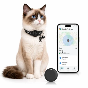 Cat GPS Tracker for Android Google Find Hub Pet Tracker for Cats, No Subscription, IP67 Waterproof GPS para Gatos, Replaceable 1-Year Battery (Location Reported by Nearby Android Devices) (Black) Cat GPS Tracker for Android Google Find Hub Pet Tracker for Cats, No Subscription, IP67 Waterproof GPS para Gatos, Replaceable 1-Year Battery (Location Reported by Nearby Android Devices) (Black)