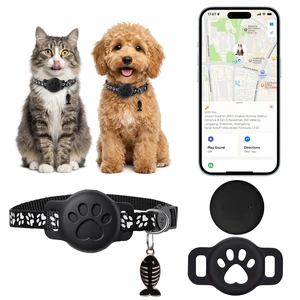 Pet Tracker Collar for Cats, Smart Collar for Small Dogs with Locator | No Monthly Fee/ SIM Card, Work with IOS & Android, Ultra-Slim, IP68 Waterproof Reliable, 360-Day Battery , Black Pet Tracker Collar for Cats, Smart Collar for Small Dogs with Locator | No Monthly Fee/ SIM Card, Work with IOS & Android, Ultra-Slim, IP68 Waterproof Reliable, 360-Day Battery , Black