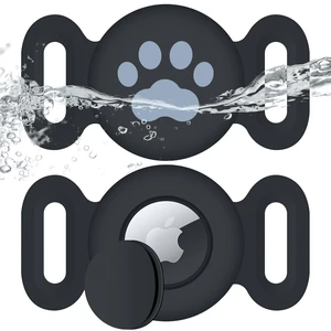 Waterproof Collar Holder Compatible with Airtag (2 Pack), Protective Anti-Lost Case for GPS Tracker, Silicone Collar Holder for Pets (Black/Black) Waterproof Collar Holder Compatible with Airtag (2 Pack), Protective Anti-Lost Case for GPS Tracker, Silicone Collar Holder for Pets (Black/Black)