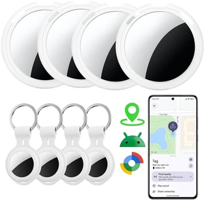 Tracker Tags4 Pack for Android Key Finders 2 Year Battery Life Replaceable Google Find Trackers for Google'S Find Hub App Item Finder Bluetooth Smart Air Luggage Tags for Kid Bag Wallet Pet Waterproof Tracker Tags4 Pack for Android Key Finders 2 Year Battery Life Replaceable Google Find Trackers for Google'S Find Hub App Item Finder Bluetooth Smart Air Luggage Tags for Kid Bag Wallet Pet Waterproof